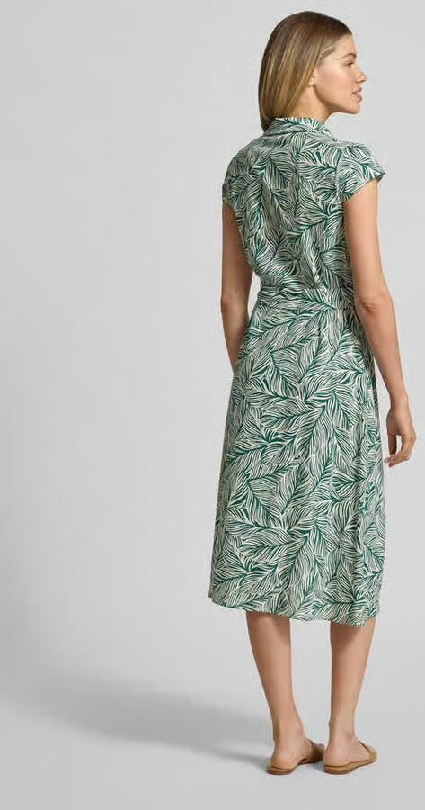 Apricot Midijurk van viscosemix met linnengehalte - Foto 3
