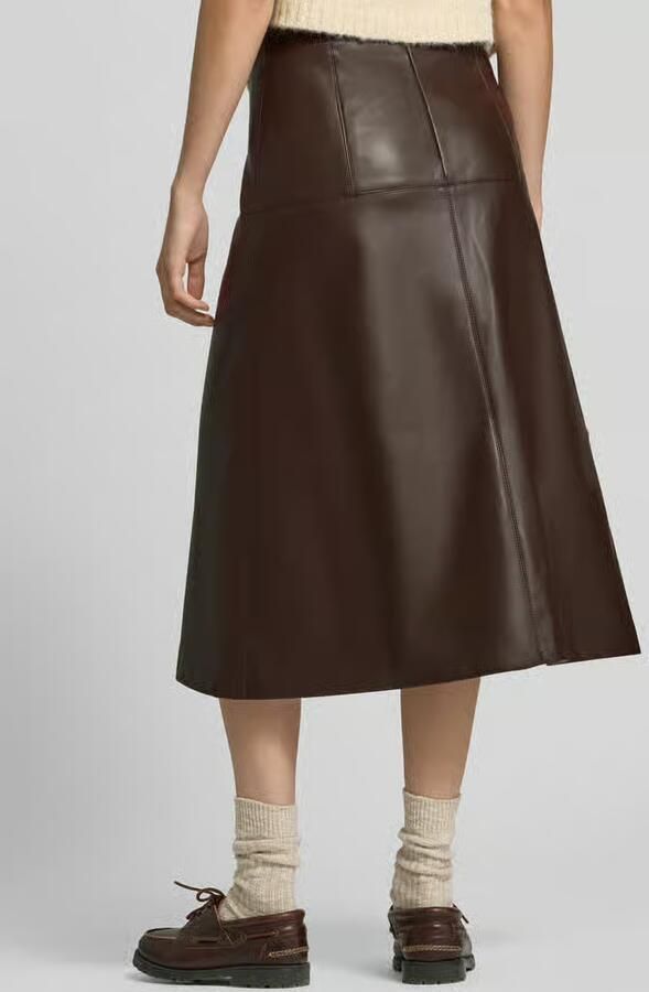 Apricot Midirok in lederlook