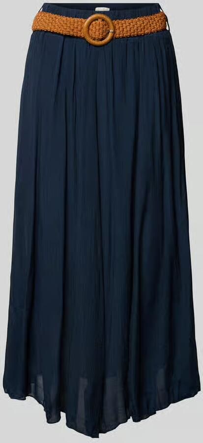 Apricot Midirok met riem in gevlochten look
