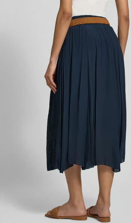 Apricot Midirok met riem in gevlochten look - Foto 3