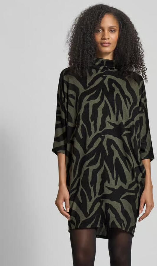 Apricot Mini-jurk met opstaande kraag - Foto 2