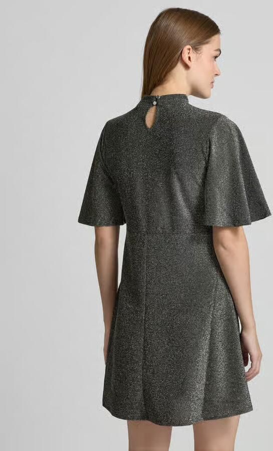 Apricot Mini-jurk met effectgaren