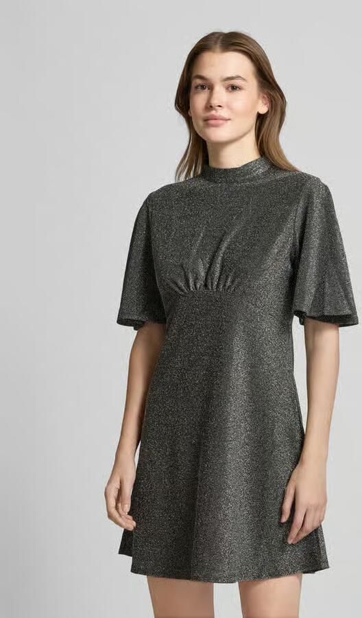 Apricot Mini-jurk met effectgaren - Foto 2