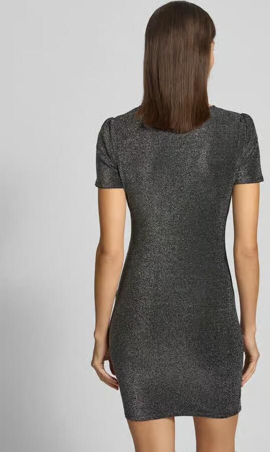 Apricot Mini-jurk met effectgaren - Foto 2