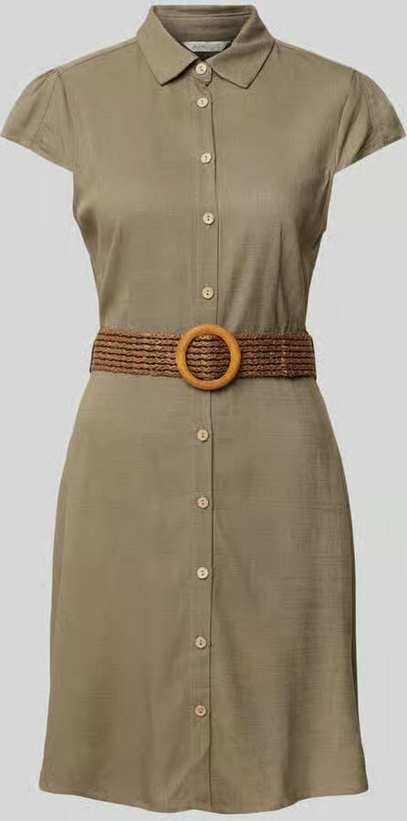 Apricot Mini-jurk van een mix van viscose en linnen