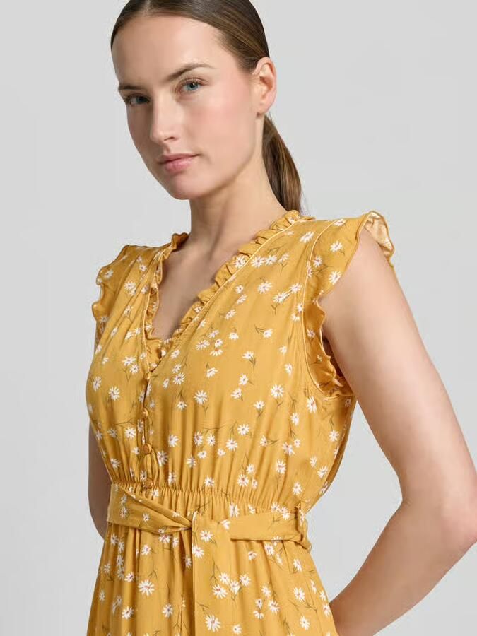 Apricot Mini-jurk van viscose met strikceintuur en kapmouwen