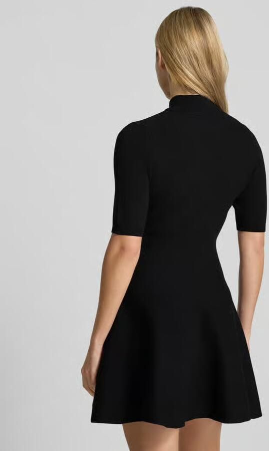 Apricot Mini-jurk van viscosemix met opstaande kraag - Foto 3