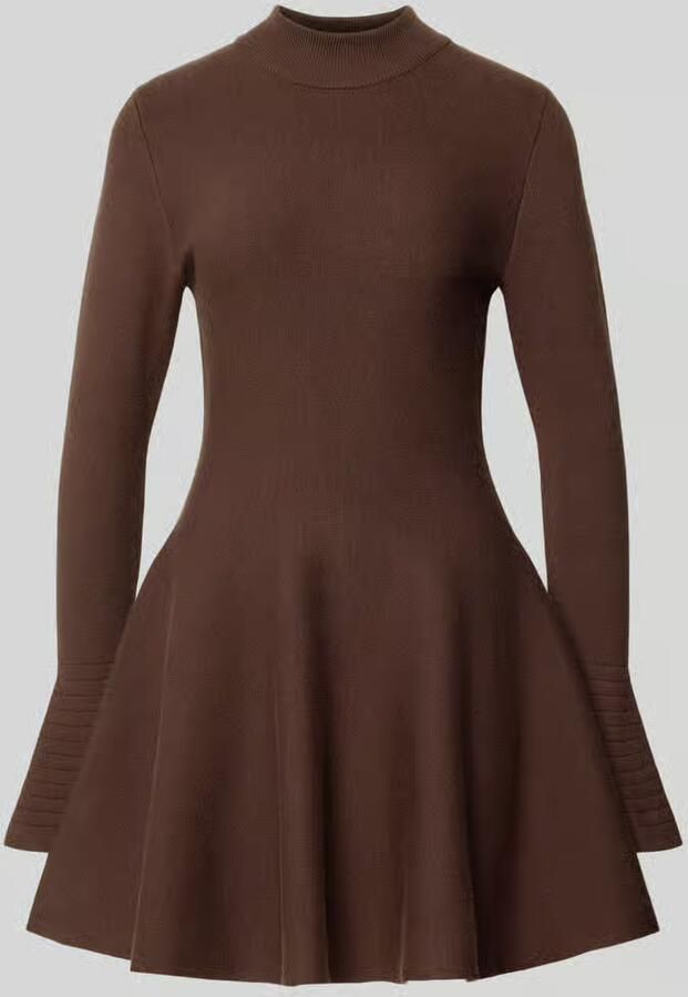 Apricot Mini-jurk van viscosemix met opstaande kraag