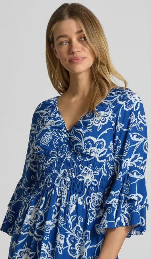 Apricot Mini-jurk van zuivere viscose met smockdetail