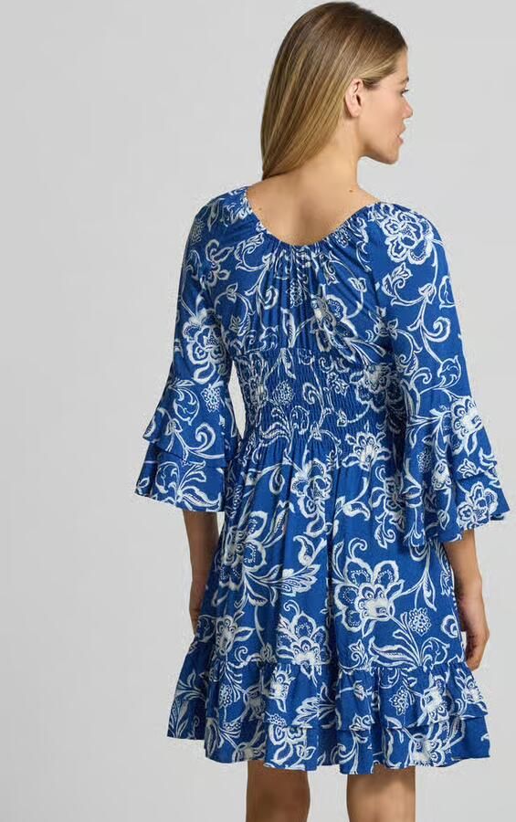 Apricot Mini-jurk van zuivere viscose met smockdetail - Foto 2