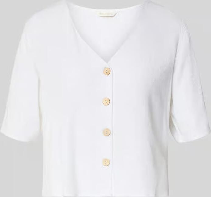 Apricot Overhemdblouse van viscosemix met linnen-aandeel - Foto 2