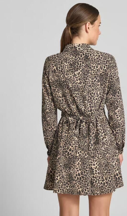 Apricot Overhemdjurk in all-over look met riem - Foto 3