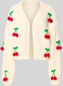 Apricot Oversized gebreid jack met sierapplicatie