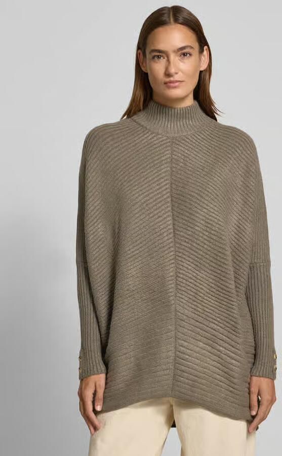Apricot Oversized pullover in gebreide look met opstaande kraag - Foto 2