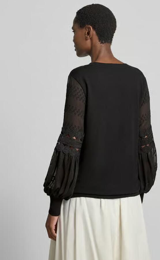 Apricot Regular fit blouse van viscosemix met opengewerkt stitching - Foto 3