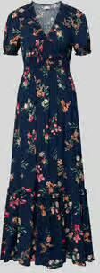 Apricot regular fit maxi-jurk van pure viscose met V-hals