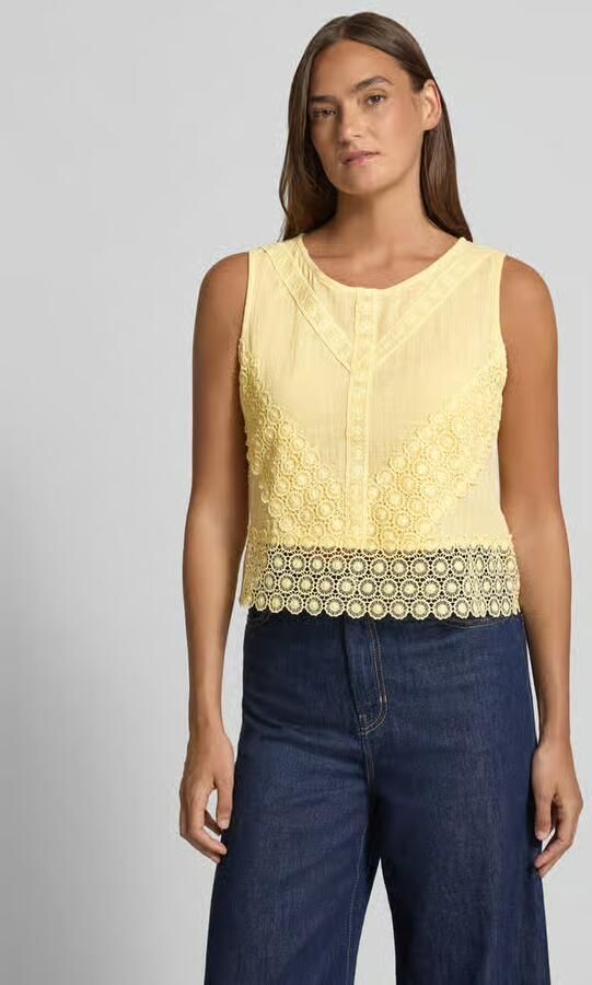 Apricot regular fit top met ajourstitching - Foto 3