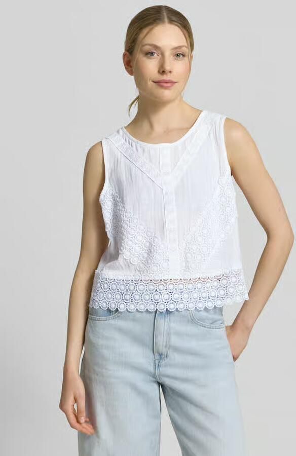Apricot regular fit top met ajourwerk - Foto 2