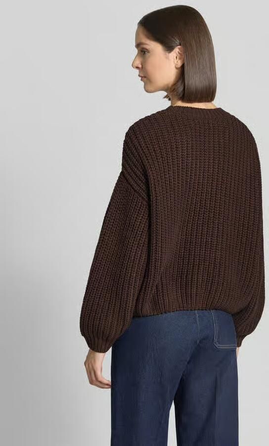 Apricot relaxed fit gebreide pullover van katoenmix - Foto 3