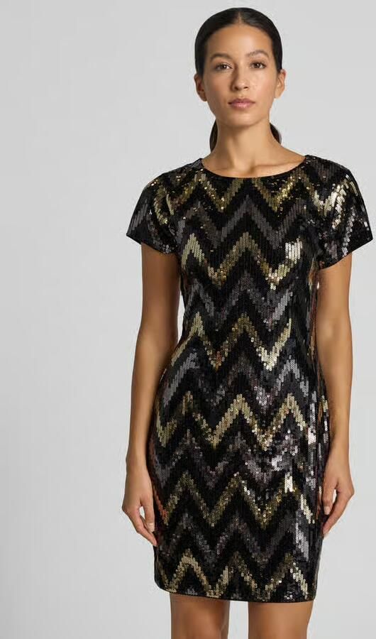 Apricot Slim Fit mini-jurk met all-over pailletten - Foto 2
