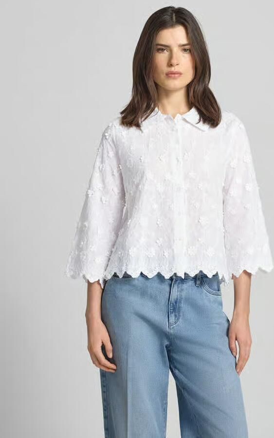 Apricot Slim fit overhemdblouse met 3 4-mouw - Foto 3