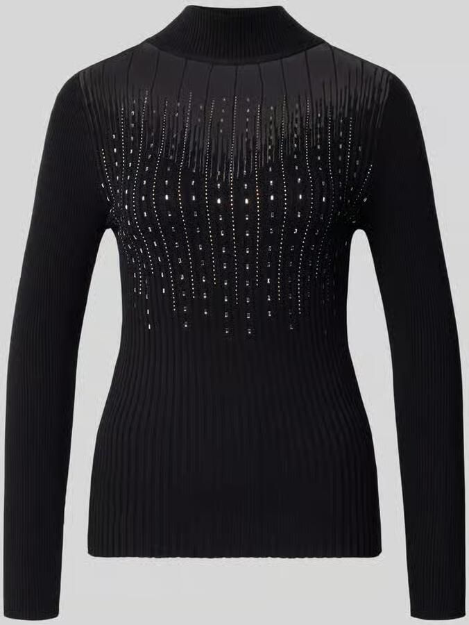 Apricot Gebreide pullover met siersteentjes - Foto 2