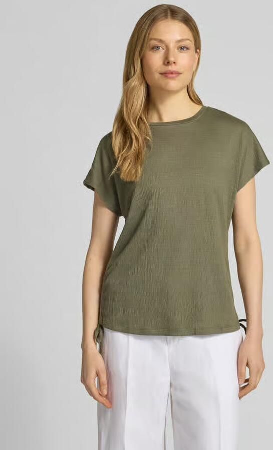 Apricot T-shirt met rijgveter aan de zijkant - Foto 2