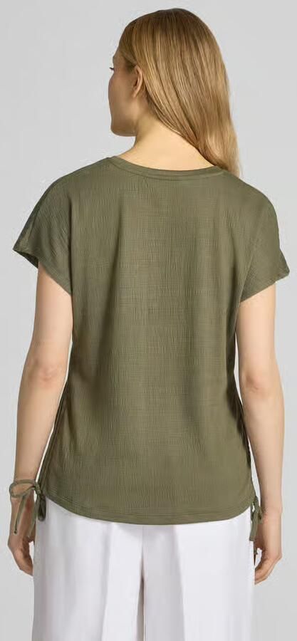 Apricot T-shirt met rijgveter aan de zijkant - Foto 3