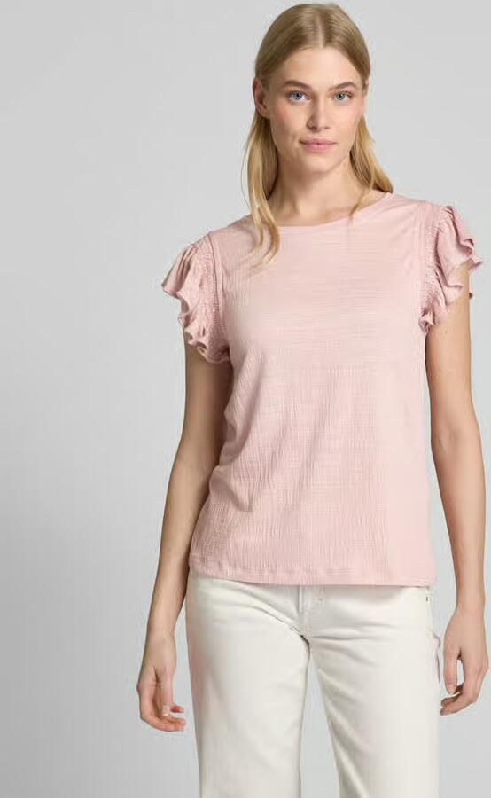 Apricot T-shirt met volants - Foto 2