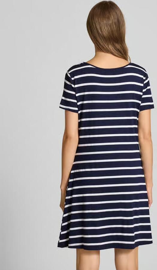 Apricot T-shirtjurk van viscose met ronde hals
