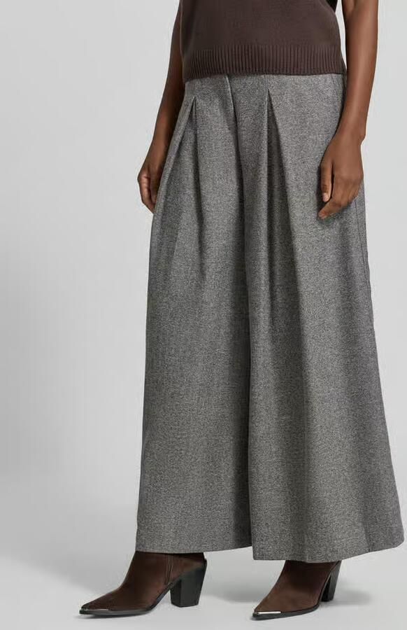 Apricot wide leg broek met plooien en steekzakken - Foto 2