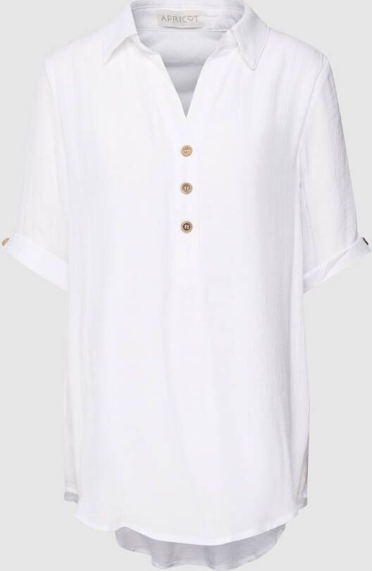 Apricot Blouseshirt met V-hals