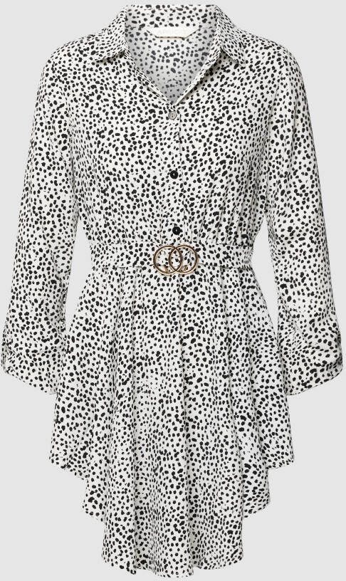 Apricot Jurk met all-over motief