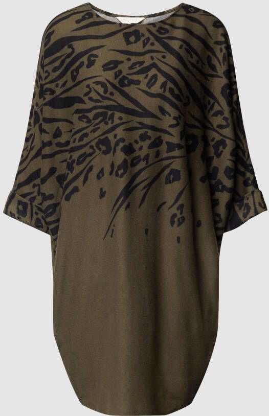 Apricot Knielange jurk met all-over motief