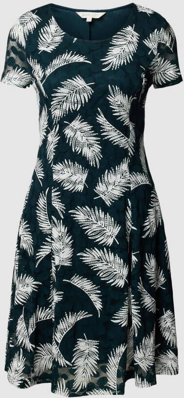 Apricot Knielange jurk met all-over motief