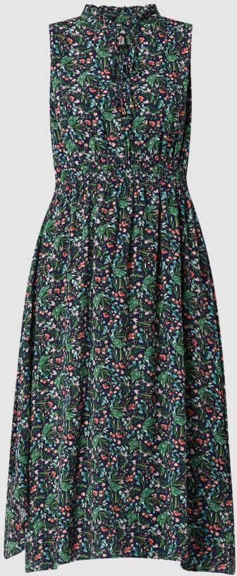 Apricot Midi-jurk van viscose met bloemenmotief