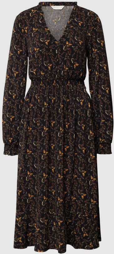 Apricot Midi-jurk met all-over bloemenmotief