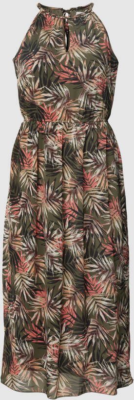 Apricot Midi-jurk van chiffon
