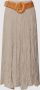 Apricot Midirok met stoffen ceintuur - Thumbnail 3