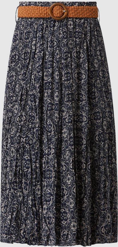 Apricot Midirok met contrasterende riem