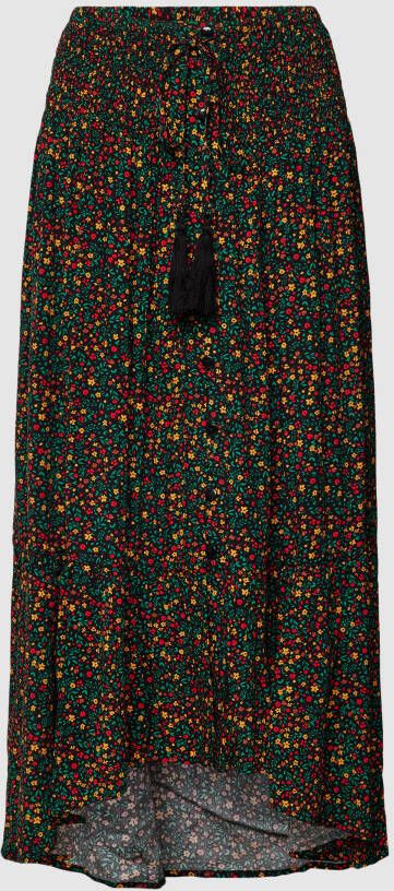 Apricot Midirok van viscose met all-over motief