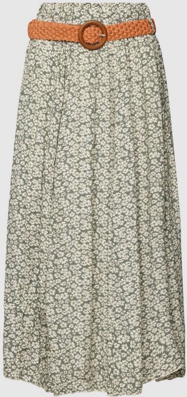 Apricot Midirok van viscose met riem