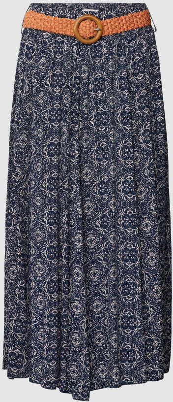 Apricot Midirok met contrasterende riem