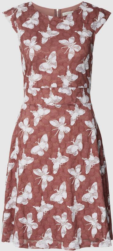 Apricot Mini-jurk met all-over motief