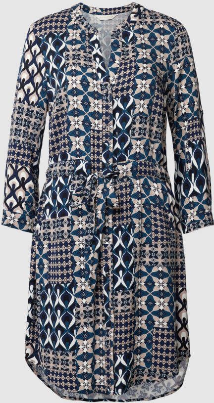 Apricot Mini-jurk van pure viscose met all-over motief