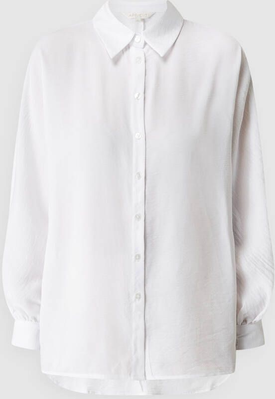 Apricot Overhemdblouse van crêpe