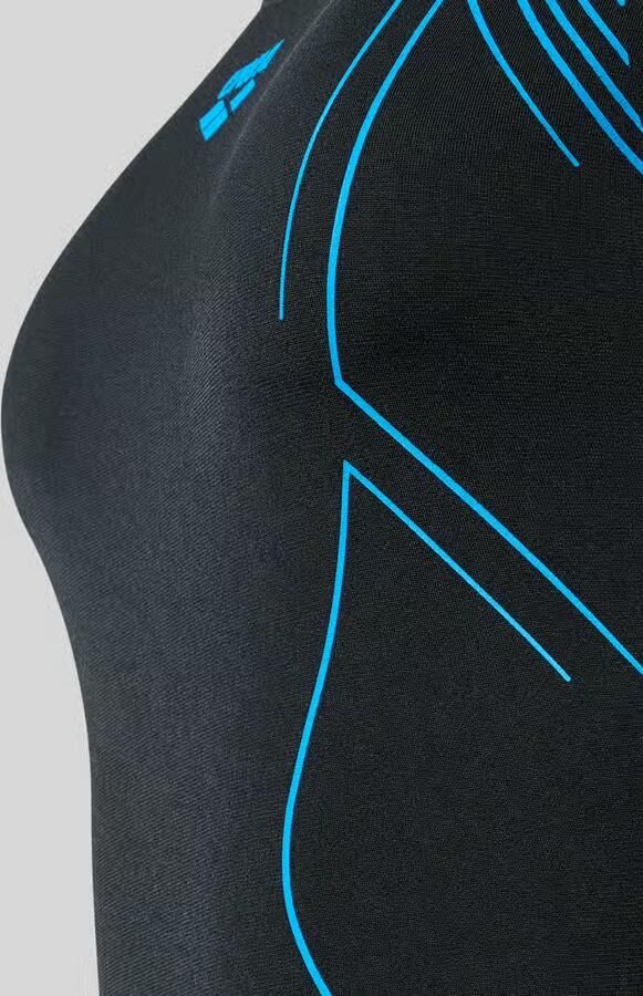 Arena slim fit badpak met logoprint