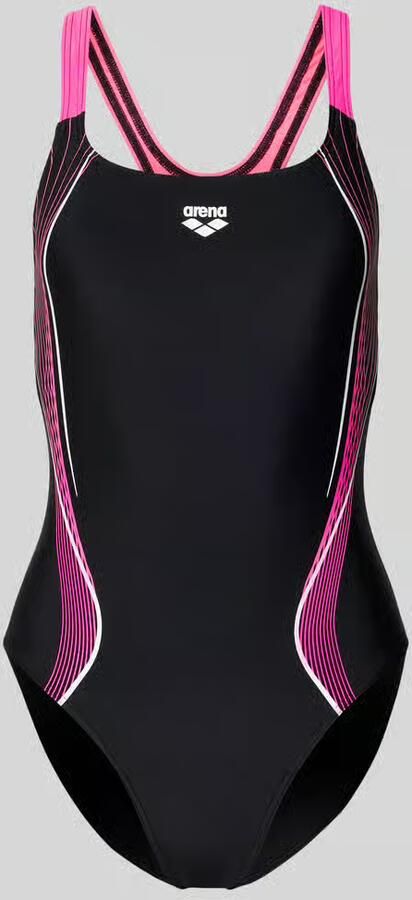 Arena slim fit badpak met logoprint model 'Control' - Foto 2