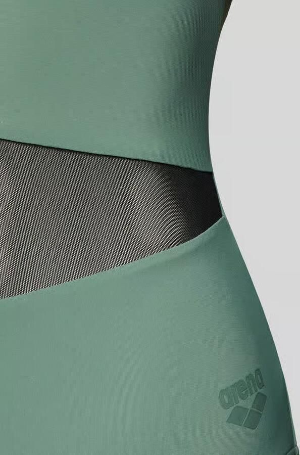 Arena slim fit badpak met semitransparante delen - Foto 2
