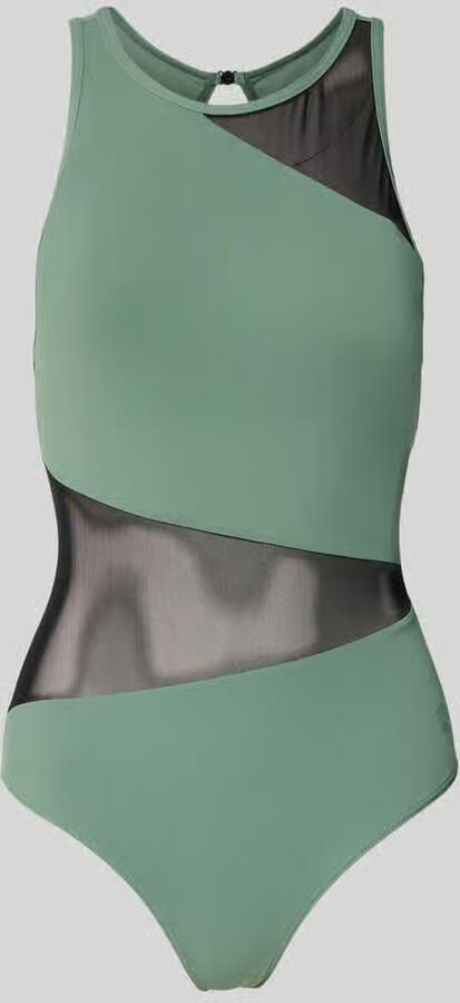 Arena slim fit badpak met semitransparante delen - Foto 3
